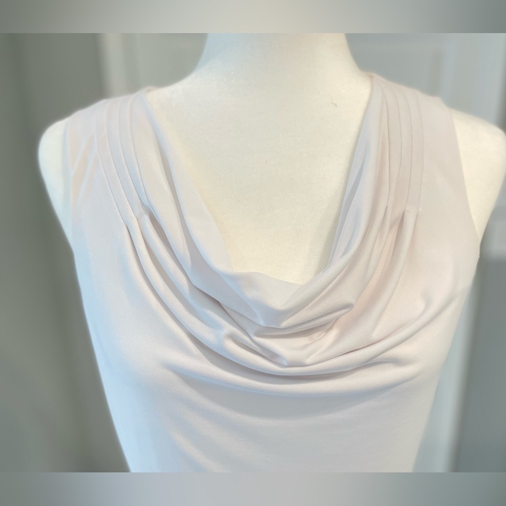 EUC Calvin Klein XS white sleeveless top with cowl neck - Picture 2 of 7